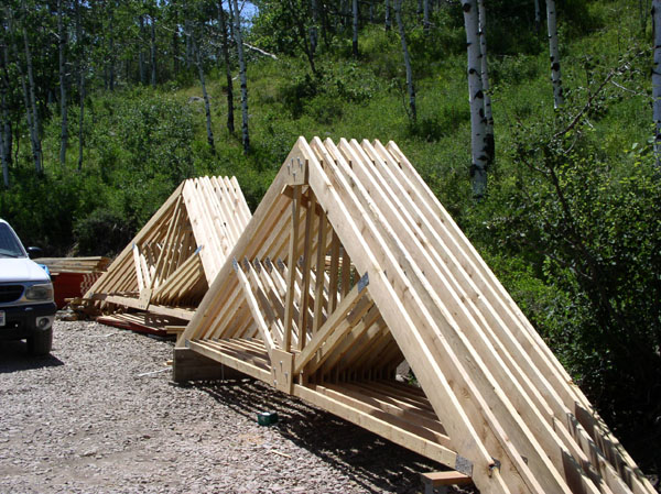 Garage - site-built trusses