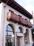 Salvaged redwood balcony install